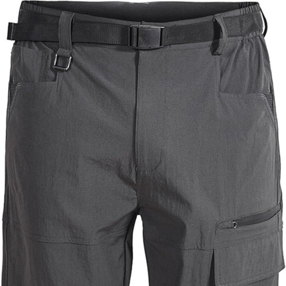 Unbranded Men's Size XL Nylon/Spandex Grey Tactical Cargo Hiking Shorts